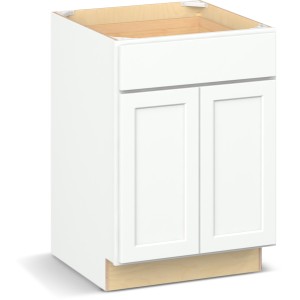 Reliabilt Parkstone II Reliabilt Parkstone II Brilliant White Base Cabinet, 24-in, 2 Doors, 1 Drawer - 641560 | Lowe's Pro Supply